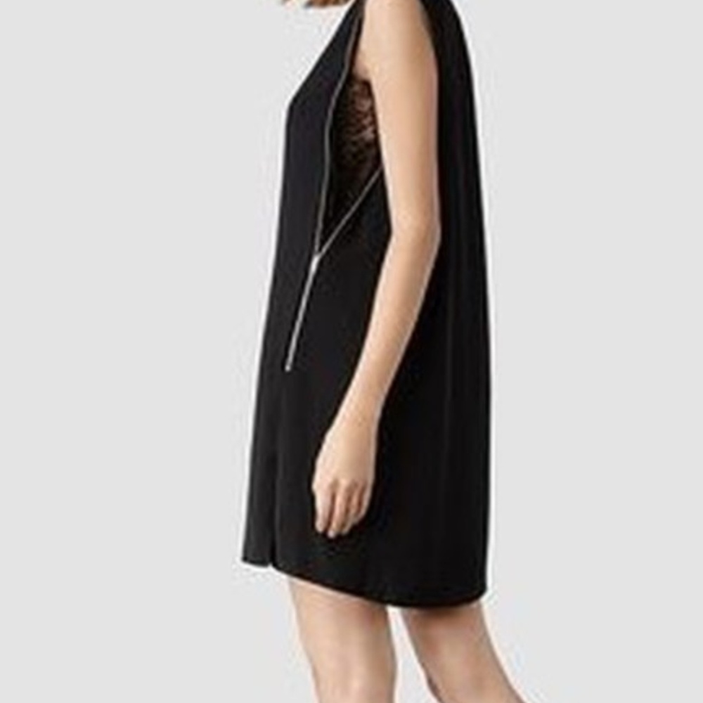 All Saints Silk Shift Dress
